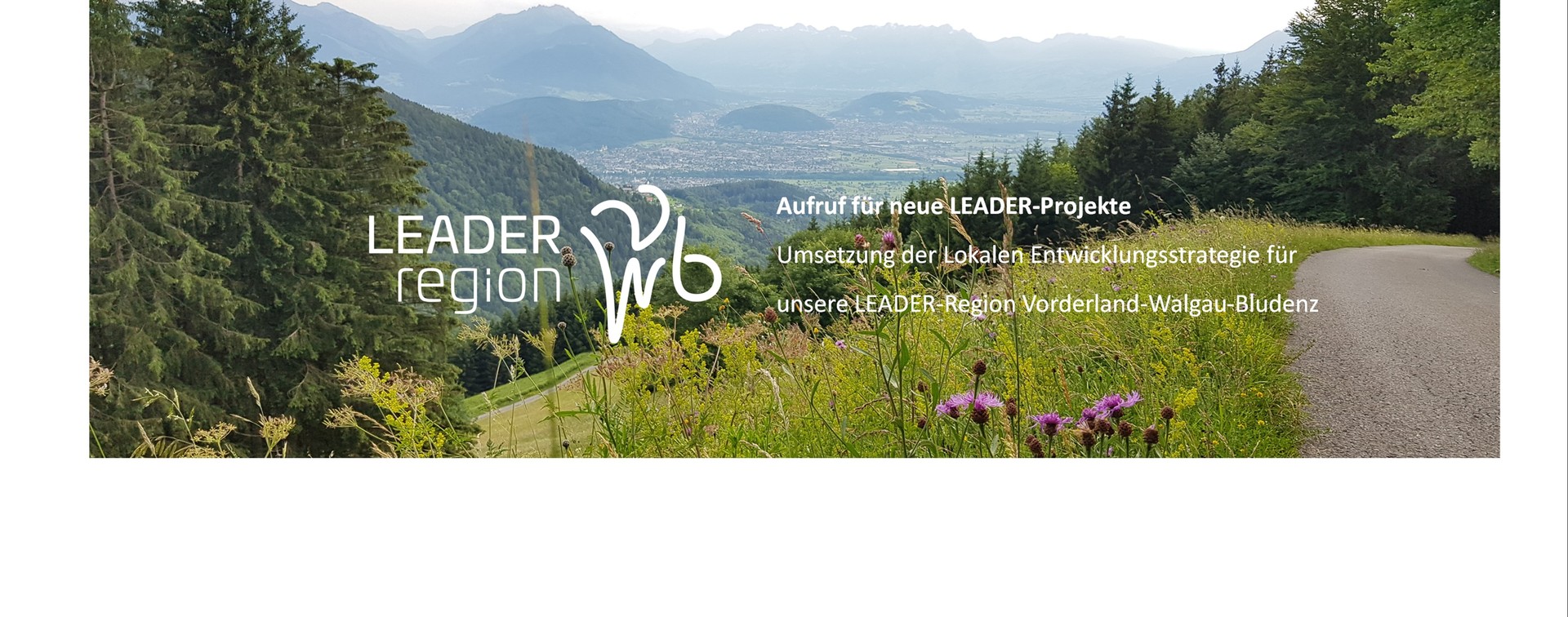 Einreichung von Projekten für die Umsetzung der Lokalen Entwicklungsstrategie (LES) 2023-2027 der LEADER-Region Vorderland-Walgau-Bludenz.