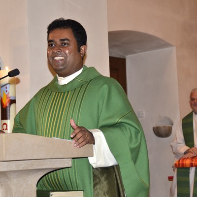 Ein herzliches willkommen für Pfarrer Noby Acharuparambil