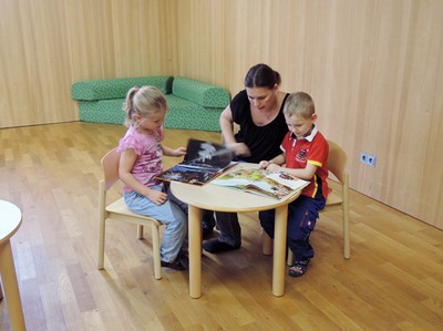 Bücherausstellung im Kindergarten