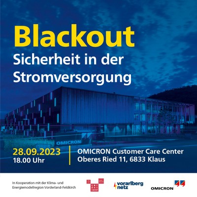 Einladung Veranstaltung Blackout: Sicherheit in der Stromversorgung